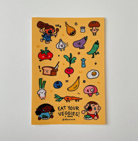 Eat Your Veggies! + more Sticker Sheet