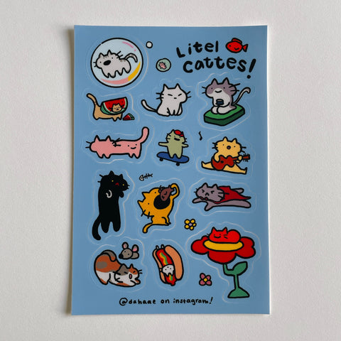 litel cattes! Sticker Sheet